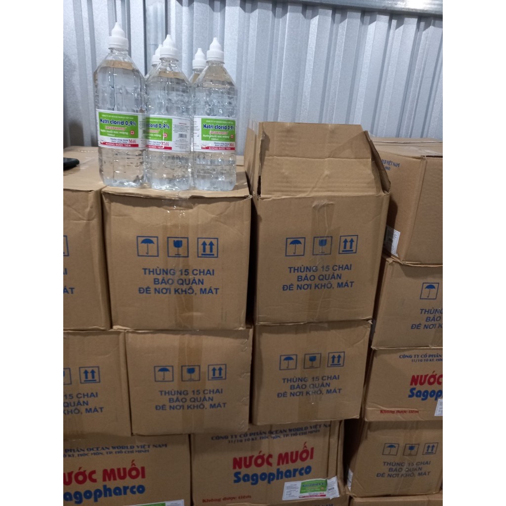 THÙNG Nước Muối Sinh Lý Sagopharco Natriclorid 0.9%