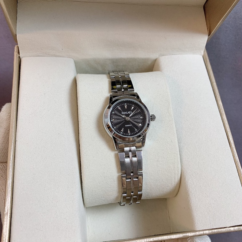 Đồng hồ cặp đôi Hale Ah348 dây thép máy nhật chống nước tốt