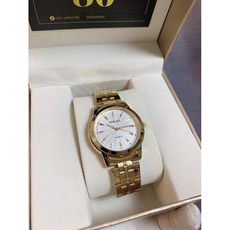 Đồng hồ cặp đôi Hale Ah348 dây thép máy nhật chống nước tốt