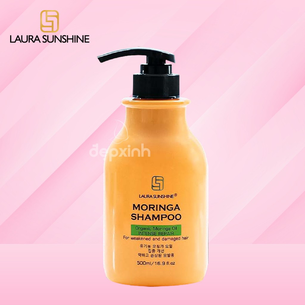 Dầu gội phục hồi hư tổn Moringa Shampoo Laura Sunshine Nhật Kim Anh 500nl
