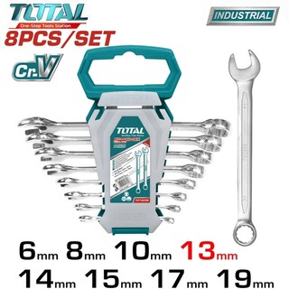 Bộ 8 cờ lê vòng miệng 6 -19mm total tht102286-i