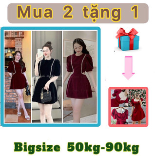 Đầm nhung Tết đính ngọc khoét eo đi tiệc sang xịn mịn