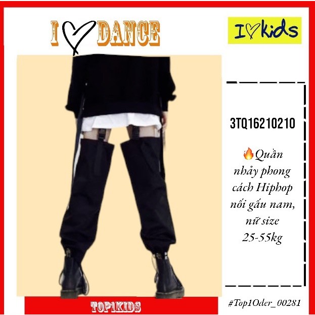 Quần nhảy dance, hiphop kaki nam nữ. Quần nhảy Hiphop nối ống màu hồng, size cho 25-50kg Top1Order_00281_3TQ16210210