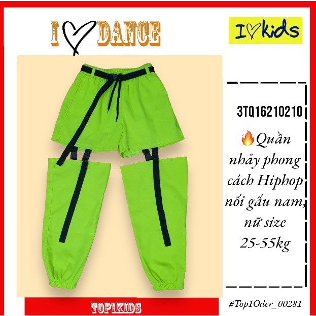 Quần nhảy dance, hiphop kaki nam nữ. Quần nhảy Hiphop nối ống màu hồng, size cho 25-50kg Top1Order_00281_3TQ16210210