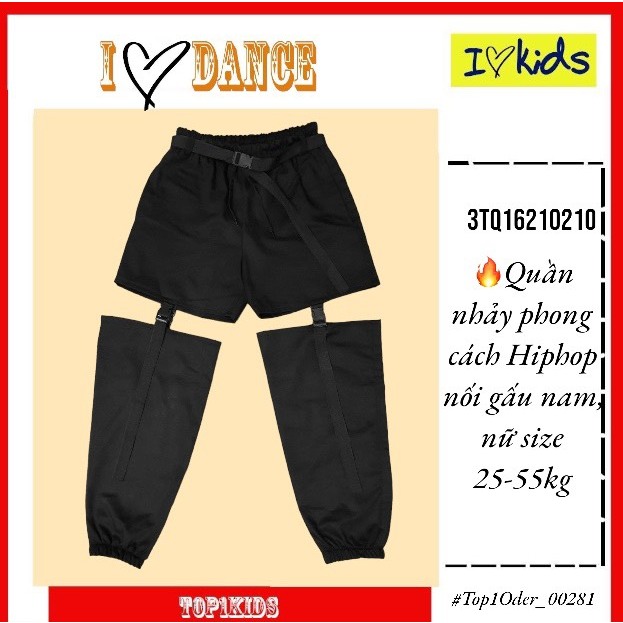 Quần nhảy dance, hiphop kaki nam nữ. Quần nhảy Hiphop nối ống màu hồng, size cho 25-50kg Top1Order_00281_3TQ16210210