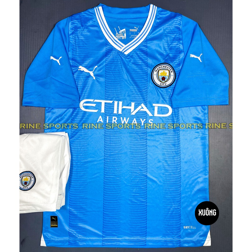 Bộ áo bóng đá Mancity – Mc sân nhà Super hàng thailand 2023-2024 Giống thi đấu