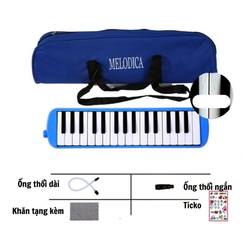 Kèn phím melodica Loại 1 tặng kèm khăn lau,ống dây
