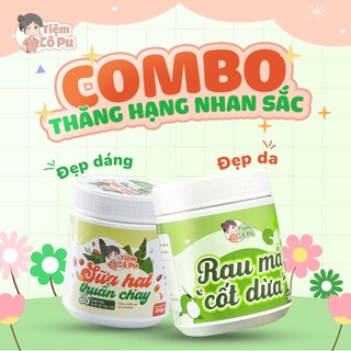 Combo bột rau má cốt dừa & sữa hạt thuần chay ít calo