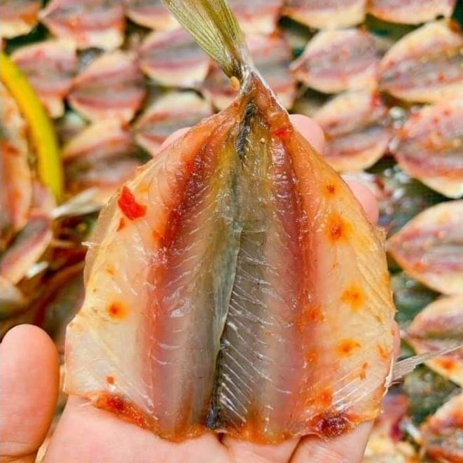 khô cá chỉ vàng ướp gia vị vừa ăn không mặn không xương loại 1