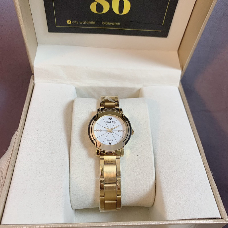 Đồng hồ Nữ Hale ah457 dây thép cao cấp , máy nhật chống nước tốt