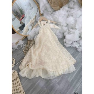 Đầm yếm hở lưng tiểu thư