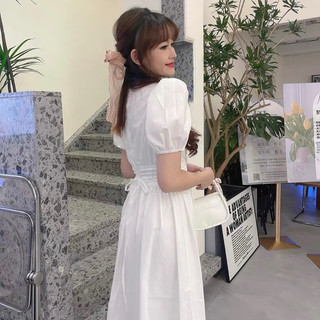 Đầm cổ tròn xếp li eo 2 màu (kèm hình thật)