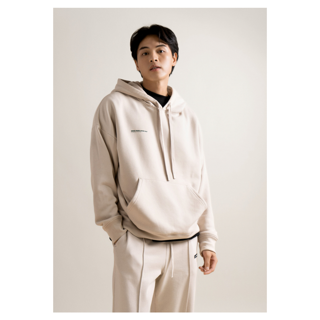 Áo Hoodie Unisex Có Túi Mũ In Chữ Form Loose - 10F23HODU003 | LA STORE MENSWEAR