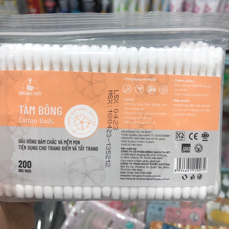 Tăm bông Cotton Buds 200 que/gói