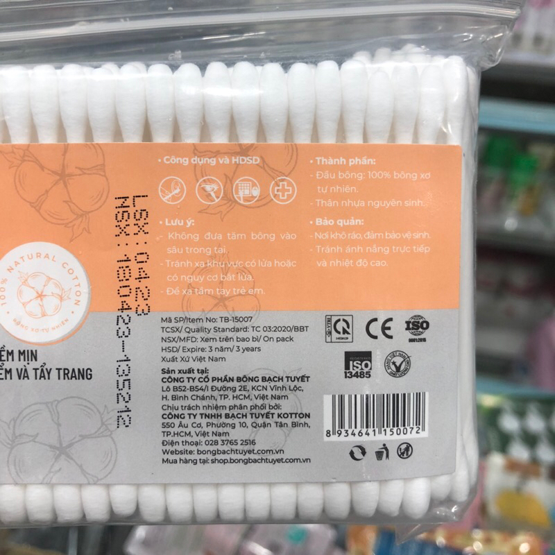 Tăm bông Cotton Buds 200 que/gói