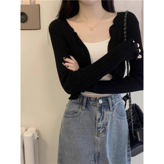(Clip thât) Áo Khoác cardigan Viền Ren Cột Dây, Khoác Cardigan Mỏng Mùa Hè