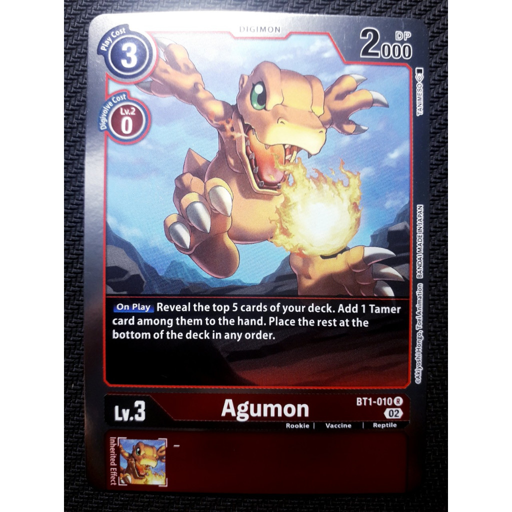 Thẻ bài Digimon BT1-010 - Agumon  - Digimon - Rare