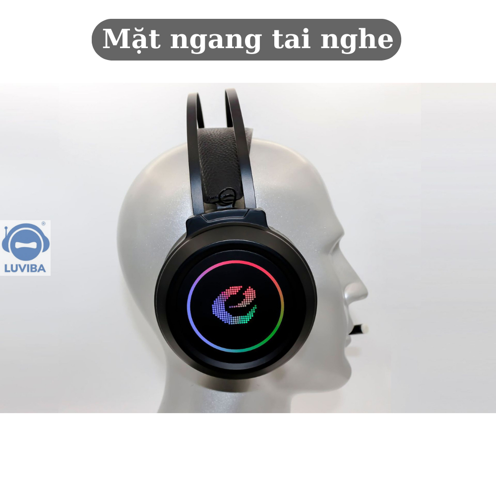 Tai nghe chụp tai máy tính laptop có mic có dây gaming led LUVIBA G09