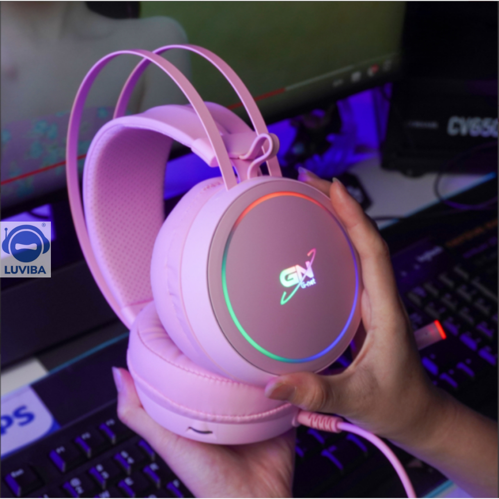 Tai nghe chụp tai máy tính laptop có mic có dây gaming led LUVIBA G09