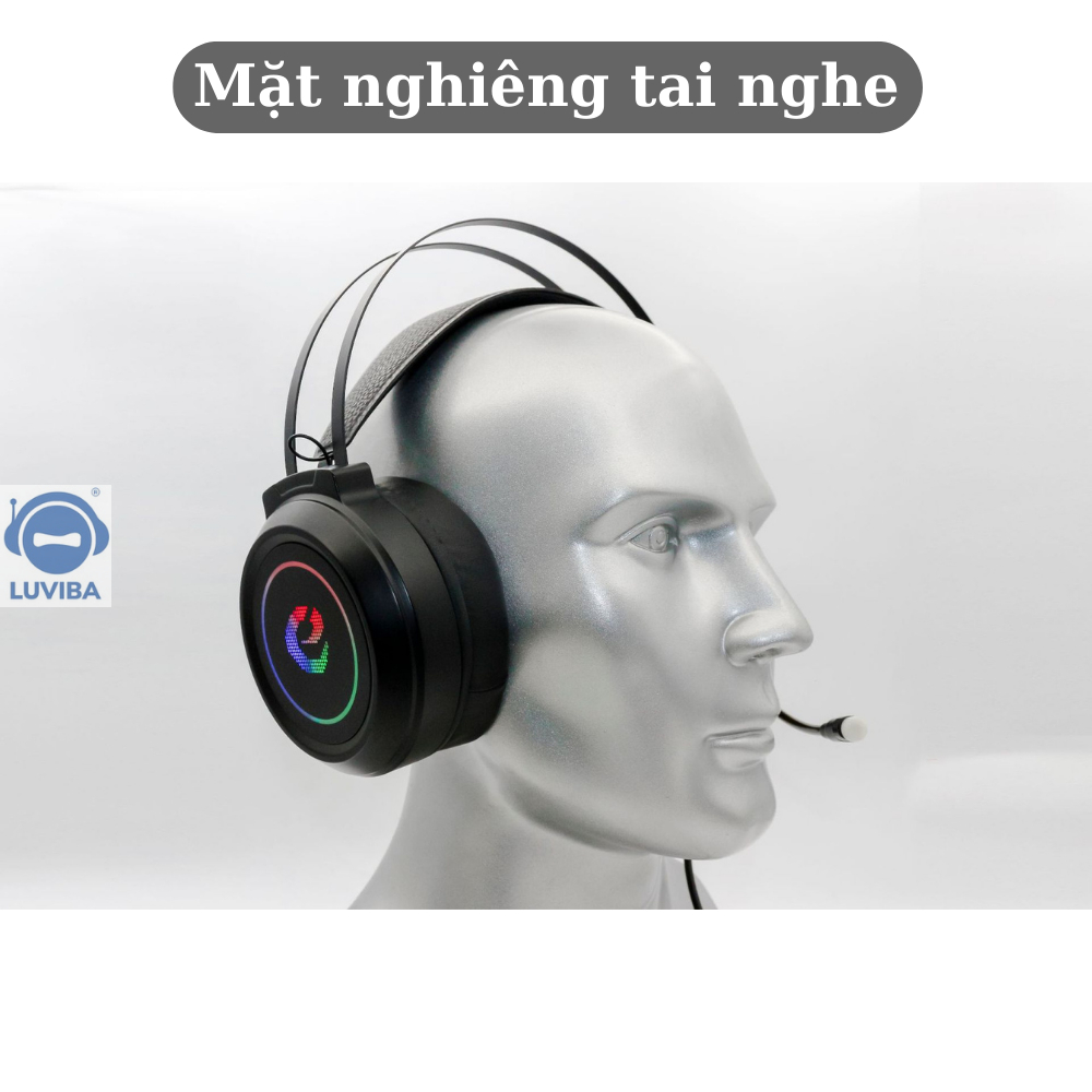 Tai nghe chụp tai máy tính laptop có mic có dây gaming led LUVIBA G09