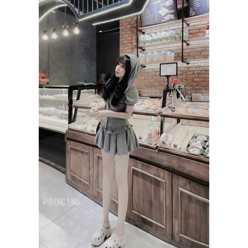 Sét váy có nón mẫu mới hottren đỉnh chóp