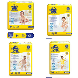 Tã bỉm quần unidry gói cực đại m76/l68/xl60/xxl54