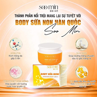( Chính hãng) Kem Body Sữa non Soo Min Hàn Quốc (Tặng gói tẩy tế bào chết)