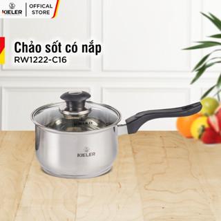 Chảo sốt có nắp cao cấp KIELER đáy từ 16cm nấu nhanh, tiết kiệm điện, có 2 lớp chống dính Whitford RW1222-C16