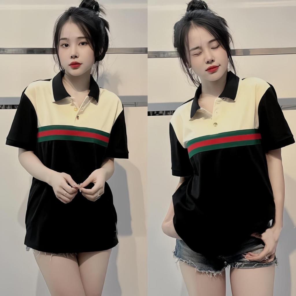 Áo PoLo cotton 3158 - Polo Sọc Ngang Hàng Thêu , Form 40-70kg , chất cotton khô