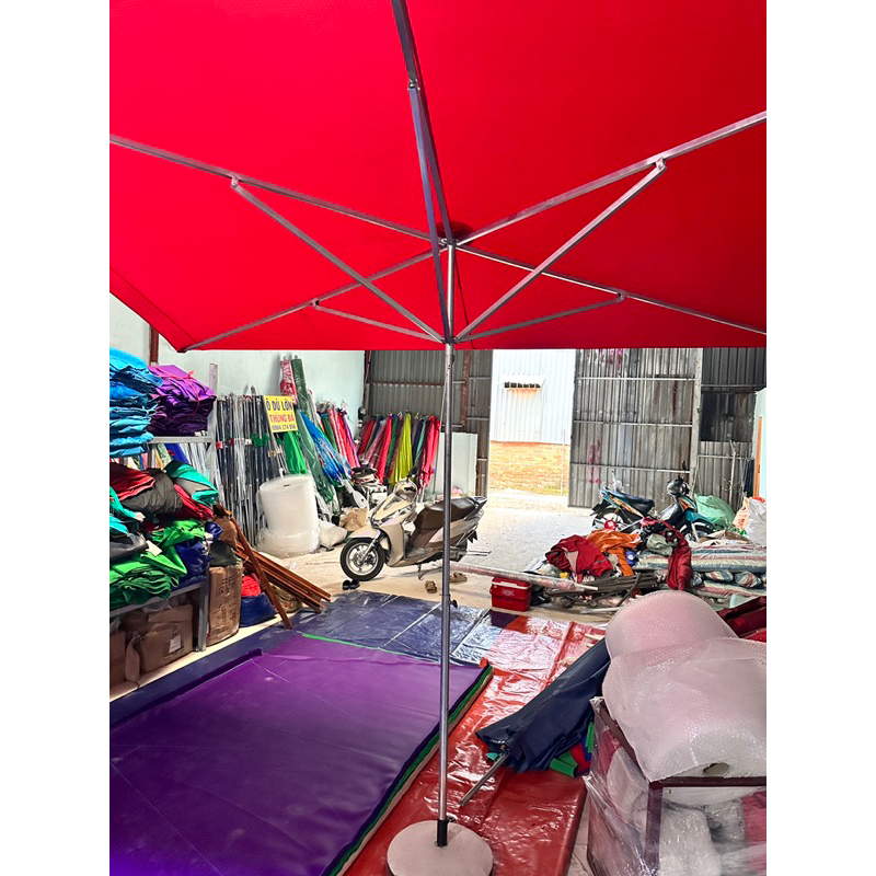 Ô dù mái chéo chữ nhật cao 2m8 kt 2m1*2m9 không gồm đế