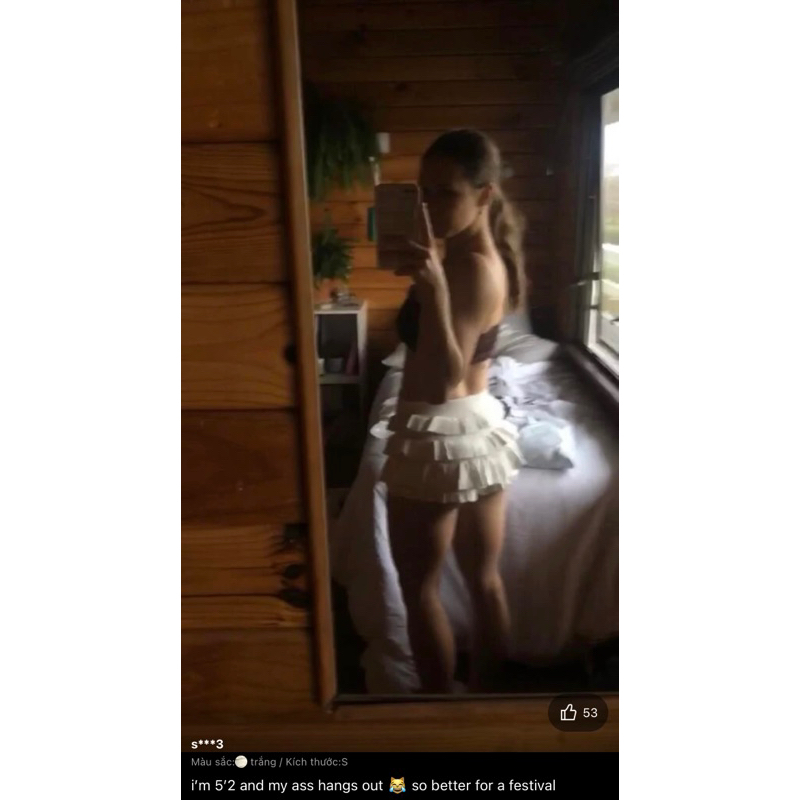 Quần short giả váy 4 lớp viền bèo dáng siêu cưng