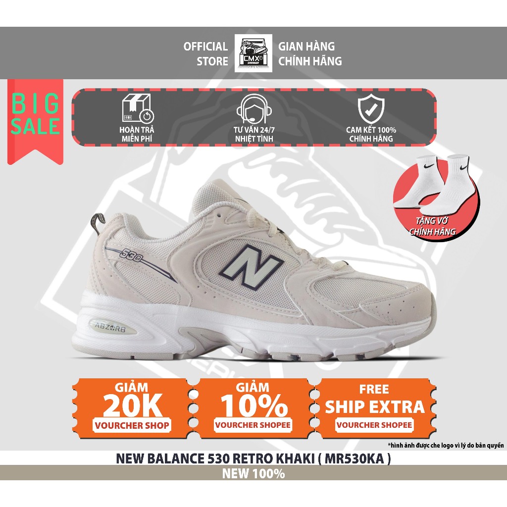😘  Giày 𝑵𝒆𝒘 𝑩𝒂𝒍𝒂𝒏𝒄𝒆 530 RETRO KHAKI  - HÀNG CHÍNH HÃNG 100%