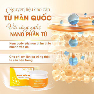 ( Chính hãng) Kem Body Sữa non Soo min Hàn Quốc ( tặng gói tẩy tế bào chết)