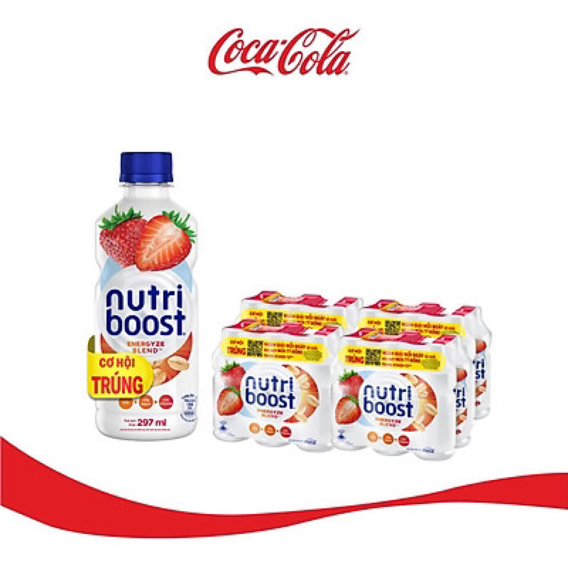 Thùng 24 chai sữa trái cây Nutriboost Coca-Cola 297ml