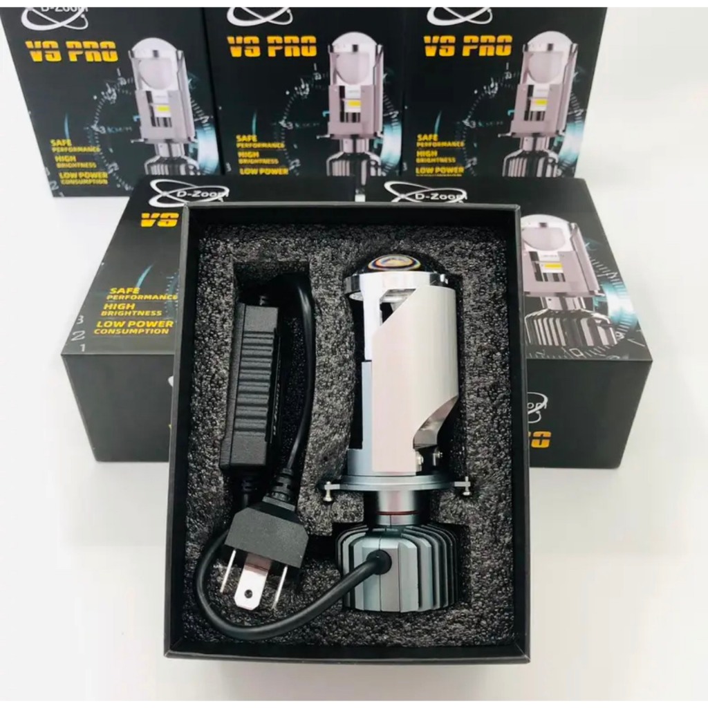 Đèn Pha V9 PRO 60W Tăng Sáng Mạnh, Led Bi Cầu Mini H4 12V Ô Tô& Xe Máy Cao Cấp