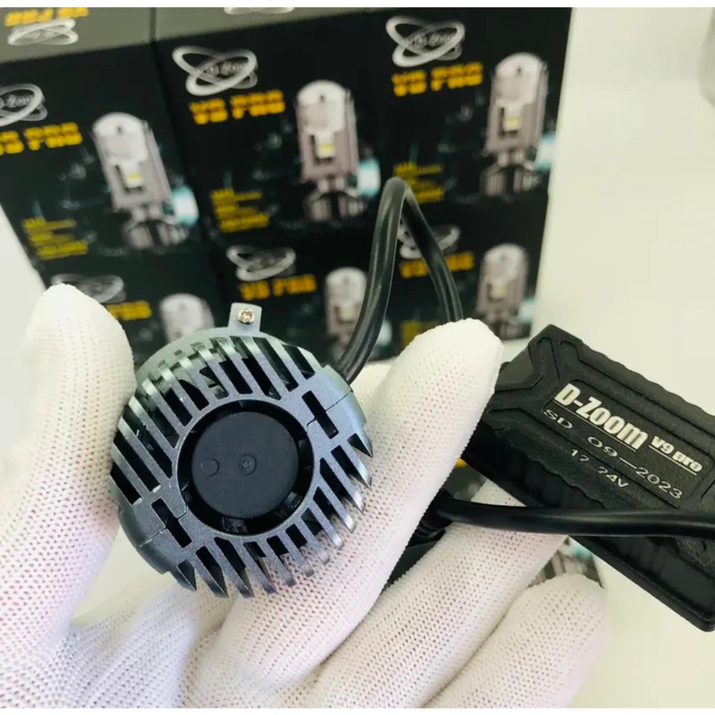 Đèn Pha V9 PRO 60W Tăng Sáng Mạnh, Led Bi Cầu Mini H4 12V Ô Tô& Xe Máy Cao Cấp