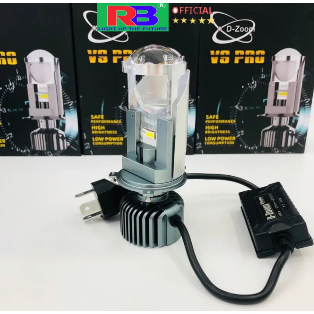 Đèn Pha V9 PRO 60W Tăng Sáng Mạnh, Led Bi Cầu Mini H4 12V Ô Tô& Xe Máy Cao Cấp