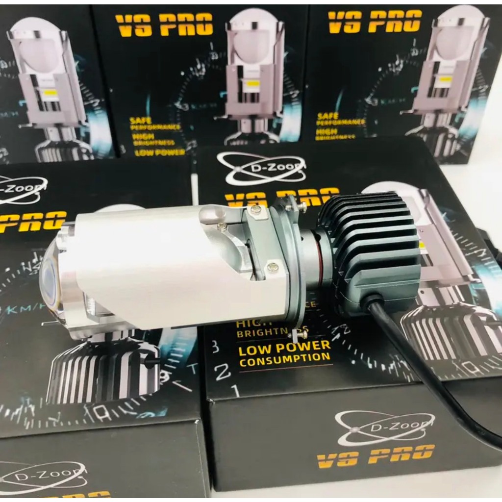 Đèn Pha V9 PRO 60W Tăng Sáng Mạnh, Led Bi Cầu Mini H4 12V Ô Tô& Xe Máy Cao Cấp