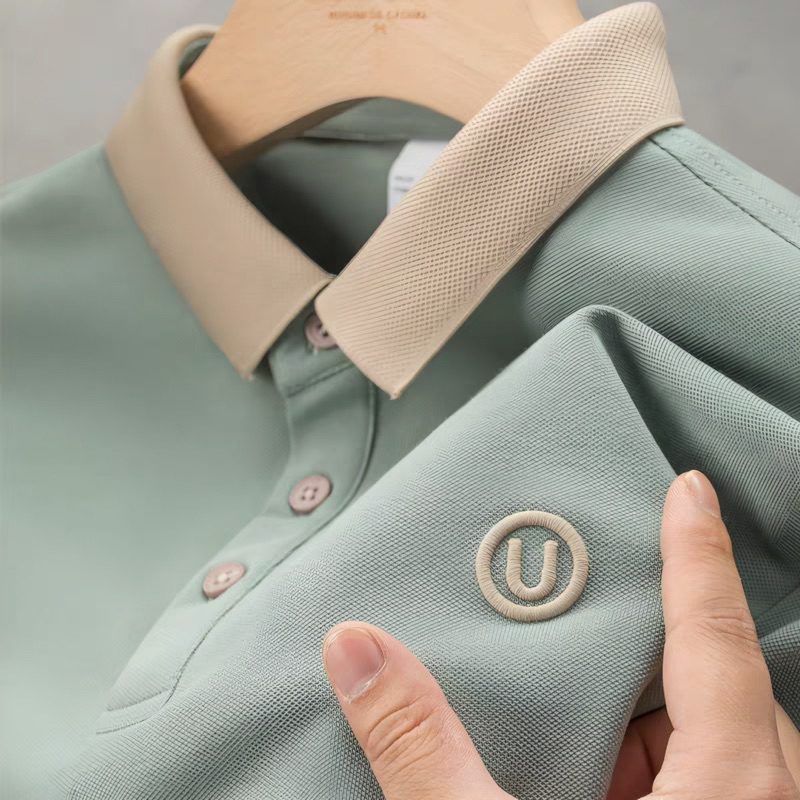 Áo Polo Nam Cao Cấp Logo Thêu Hình Chữ U Unim Store Vải Cá Sấu CVC Thông Hơi Không Nhăn Mát - P09