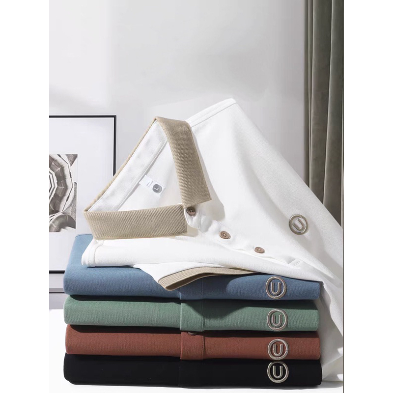 Áo Polo Nam Cao Cấp Logo Thêu Hình Chữ U Unim Store Vải Cá Sấu CVC Thông Hơi Không Nhăn Mát - P09