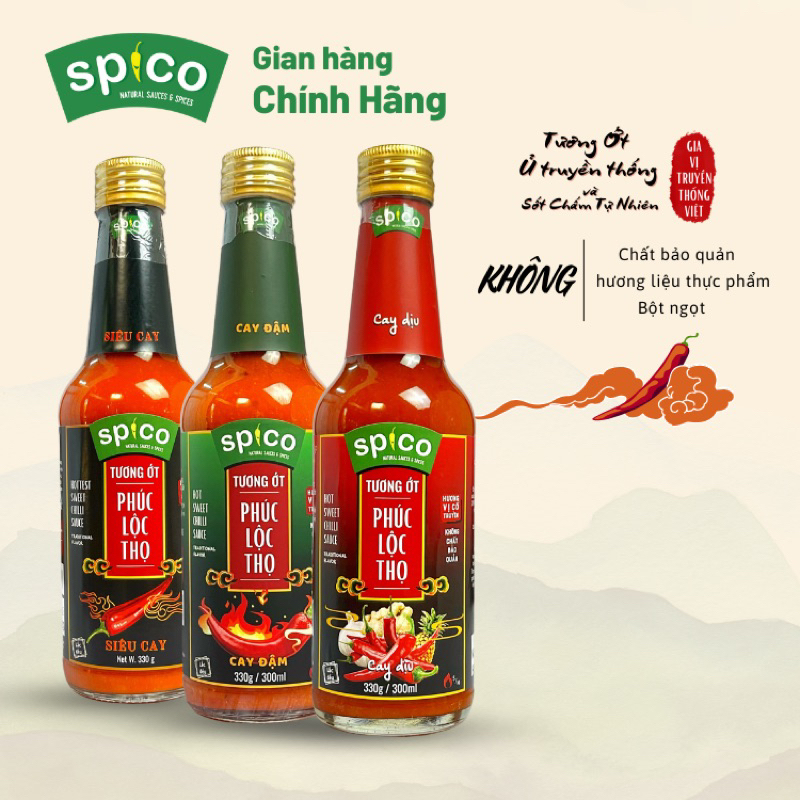 Tương ớt Phúc Lộc Thọ SPICO 330g lên men ngọt dịu