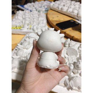 Tượng tô màu Trâu size 8cm