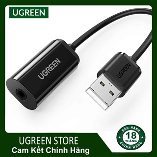 Card sound cáp chuyển âm thanh usb sang 3.5mm ugreen us206 30712 10330 30724 40964 30757 ra mic và tai nghe chính hãng