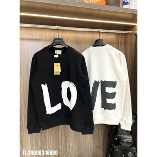 Áo nỉ nam nữ BBR love hình in chất vải nỉ mỏng 2 lớp cao cấp - Sweater bbr love cao cấp chất vải nỉ