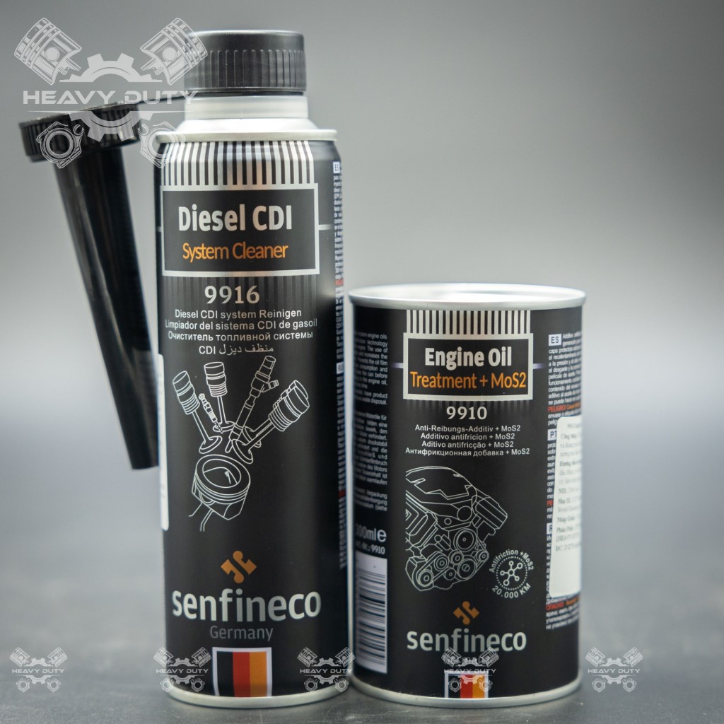 Combo Bảo Dưỡng Cao Cấp  - Senfineco Diesel CDI Sytem Cleaner & Engine Oil Treament Mos2