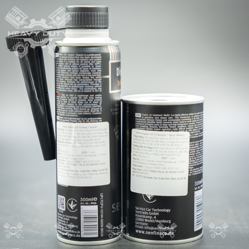 Combo Bảo Dưỡng Cao Cấp  - Senfineco Diesel CDI Sytem Cleaner & Engine Oil Treament Mos2