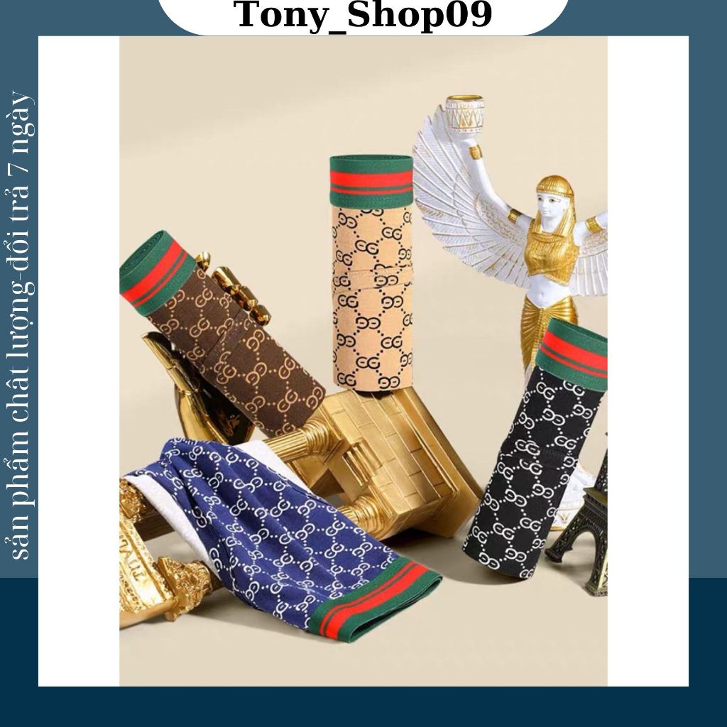 COMBO 4 Quần Sịp Nam GC Thun Lạnh Full Hộp, Sịp Đùi Nam Siêu Thoáng Khí