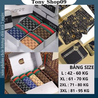 COMBO Hộp 4 Quần Sịp Đùi Nam Cao Cấp, Sịp Nam Phong Cách Hoàng Gia Sản Phẩm Của TONY_SHOP09