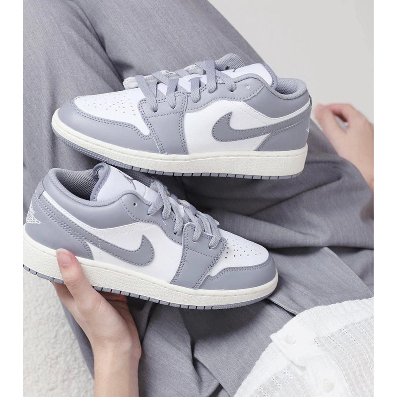 Giày thể thao Nike Air Jordan 1 Low “Vintage Grey” chính hãng cho nam nữ, Jordan 1 low real fullbox FLEX SHOP tặng tất
