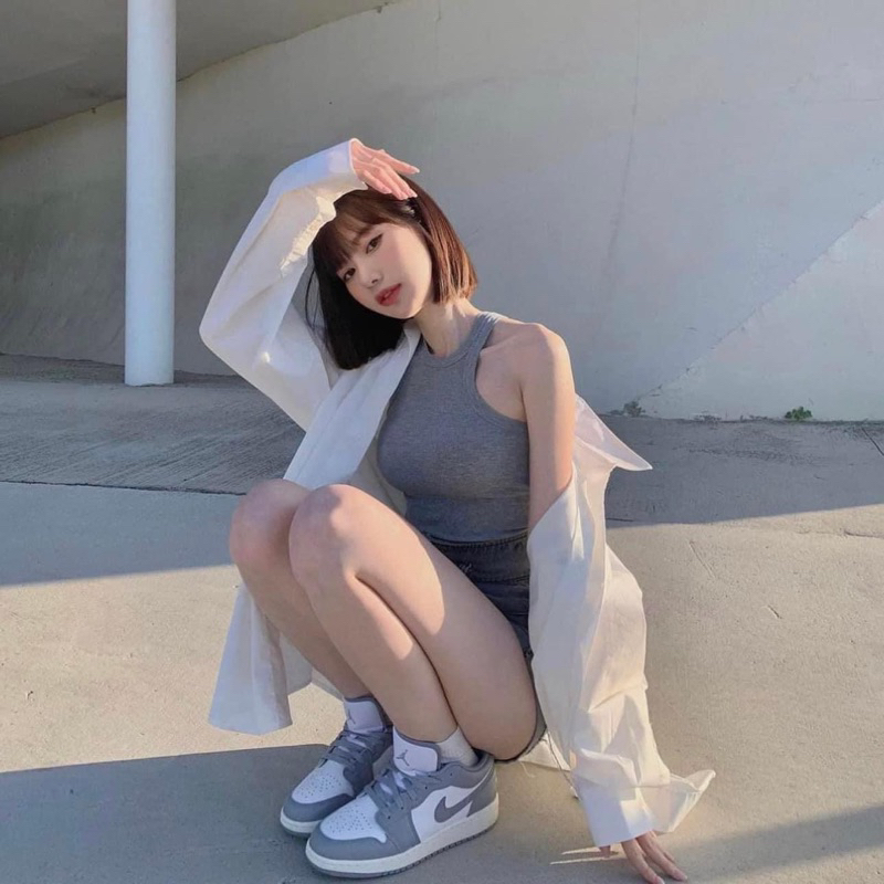 Giày thể thao Nike Air Jordan 1 Low “Vintage Grey” chính hãng cho nam nữ, Jordan 1 low real fullbox FLEX SHOP tặng tất